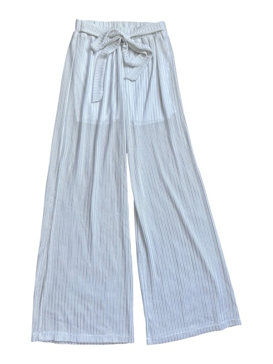 Paradise Pants - Paradise USA Women’s White Wide Leg Lounge Pants Size Small
